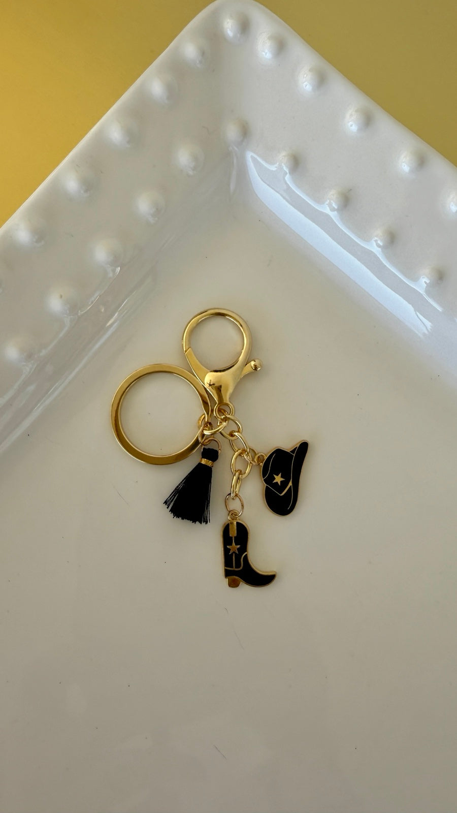 Saddle & Tassel Charm Keychain
