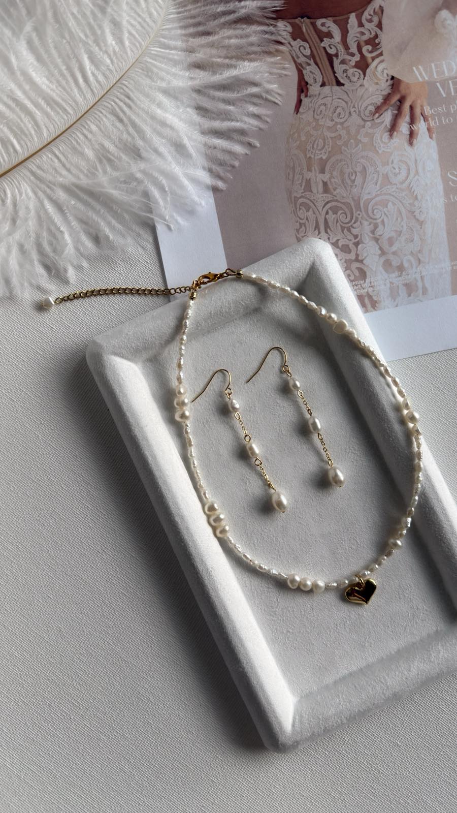 Golden Halo Freshwater Pearl Drop Earrings