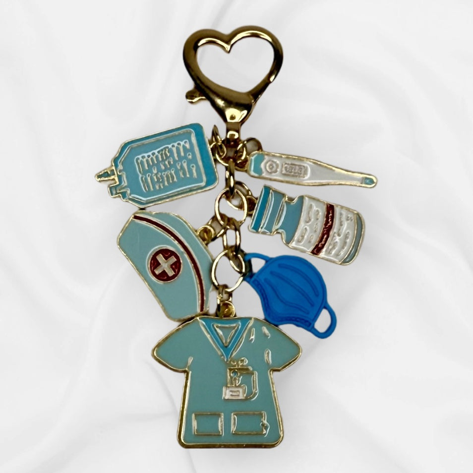 Gold Heart Clasp Nurse Doctor Handmade Gift