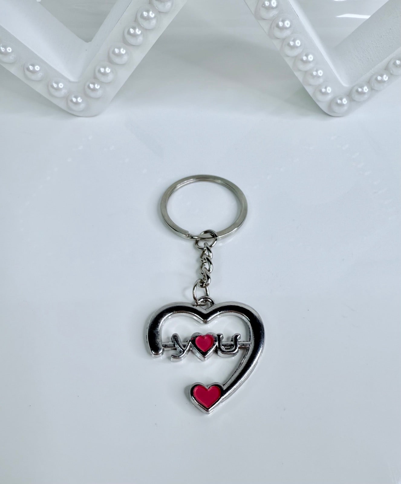 Love You Always – Couples Heart Keychain Set