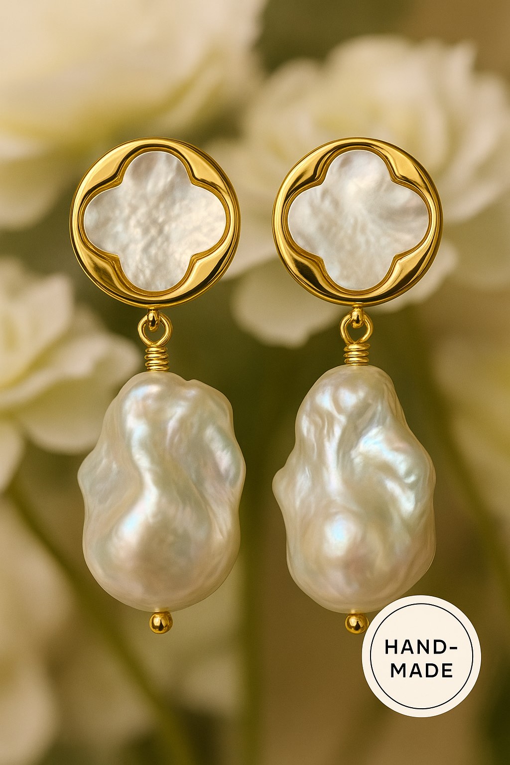 Imperial Glow Baroque Pearl Drop Earrings