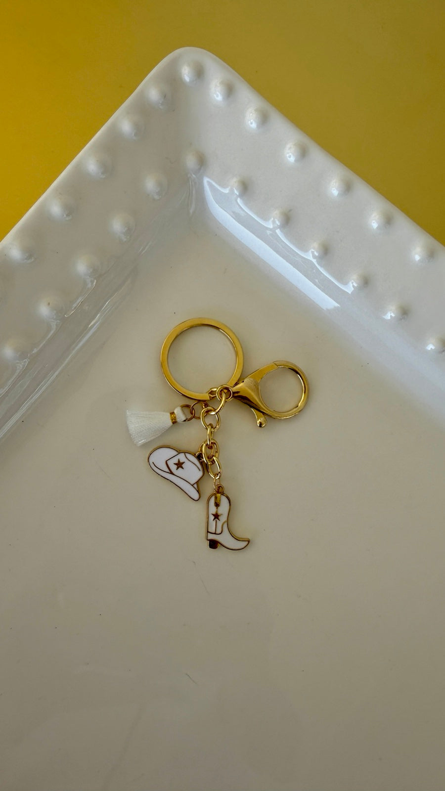 Saddle & Tassel Charm Keychain