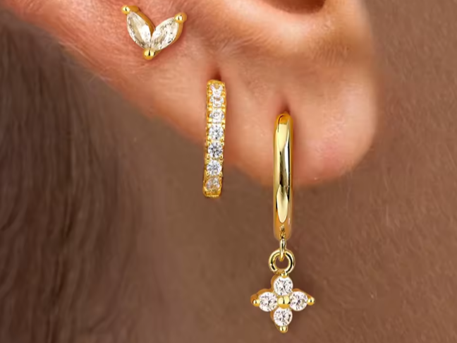Ethereal Bloom Textured Dangle Earrings