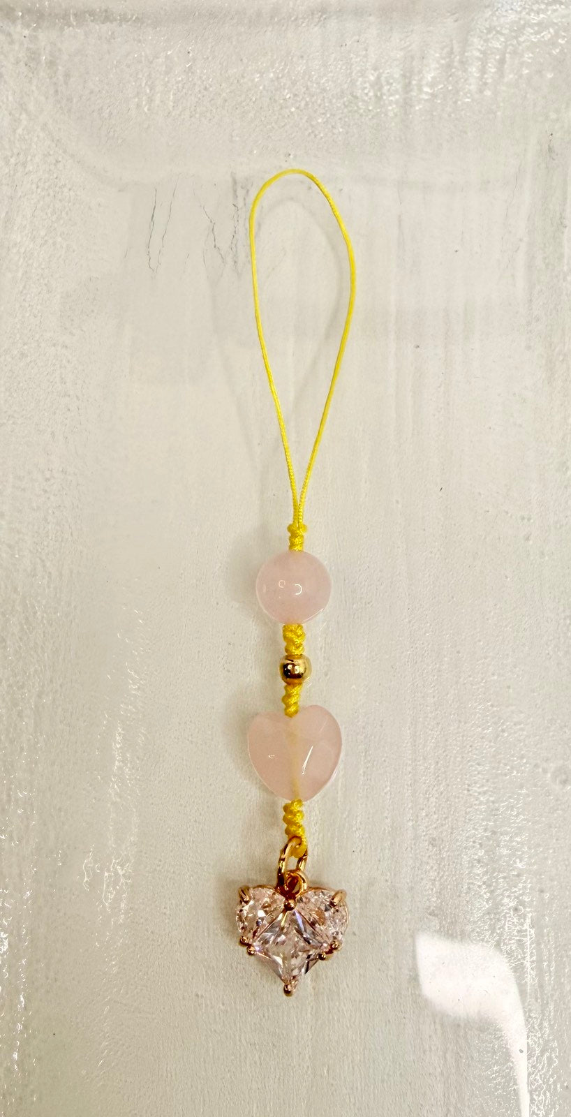 Soft Girl Rose Quartz Heart Charm