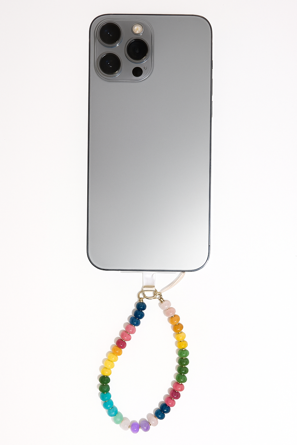 Prism Loop – Rainbow Quartz Beaded Phone Strap