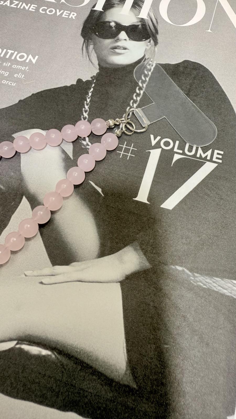 Blush Aura – Rose Quartz Beaded Phone Strap