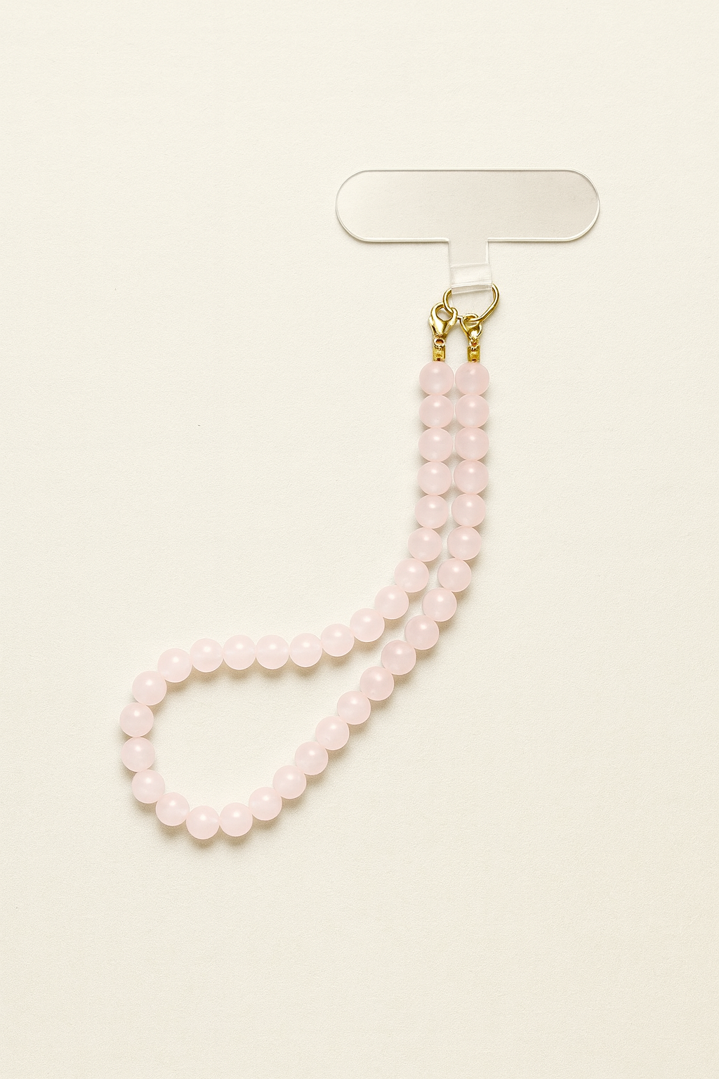 Blush Aura – Rose Quartz Beaded Phone Strap
