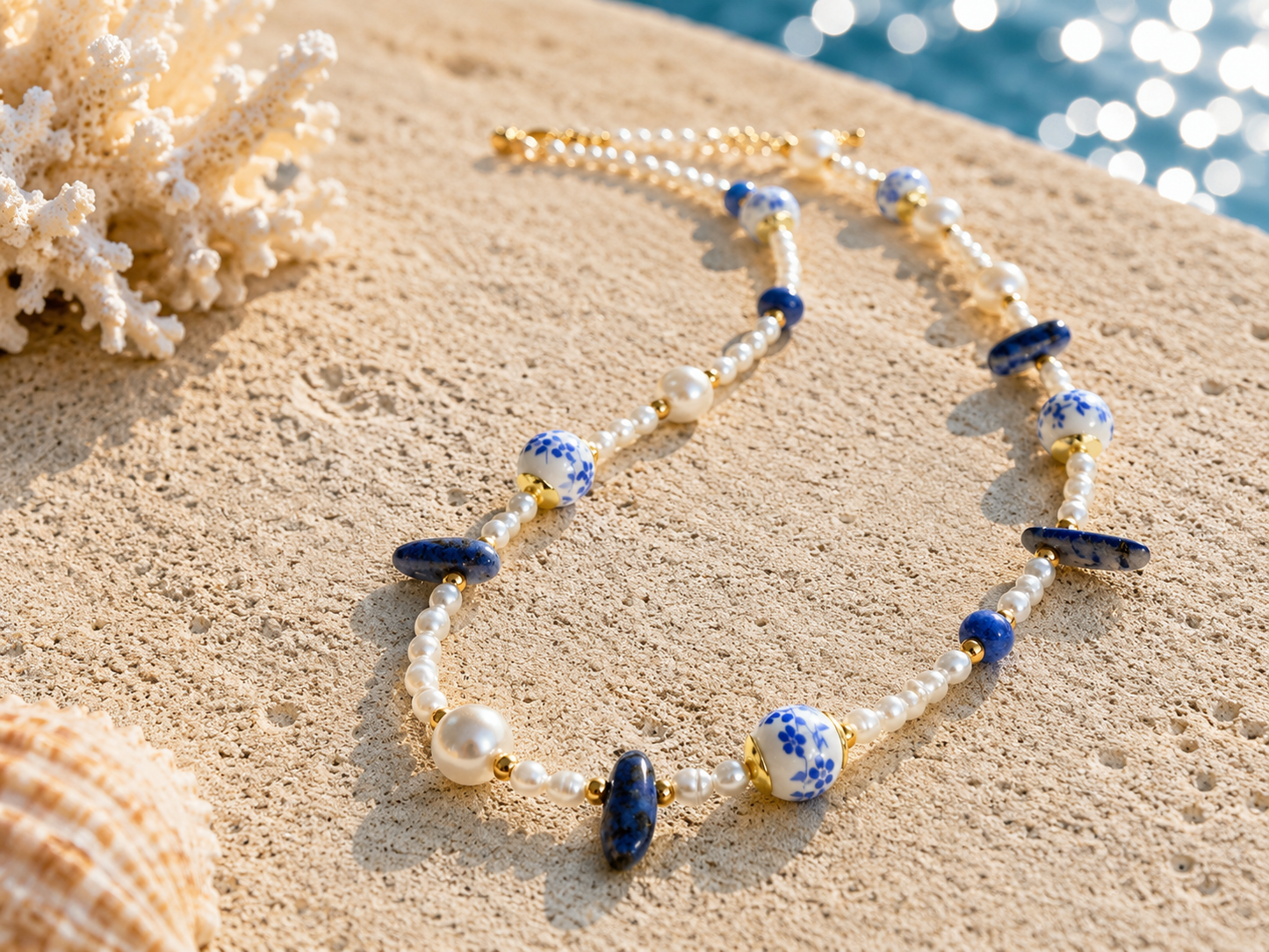 Santorini Pearl Necklace
