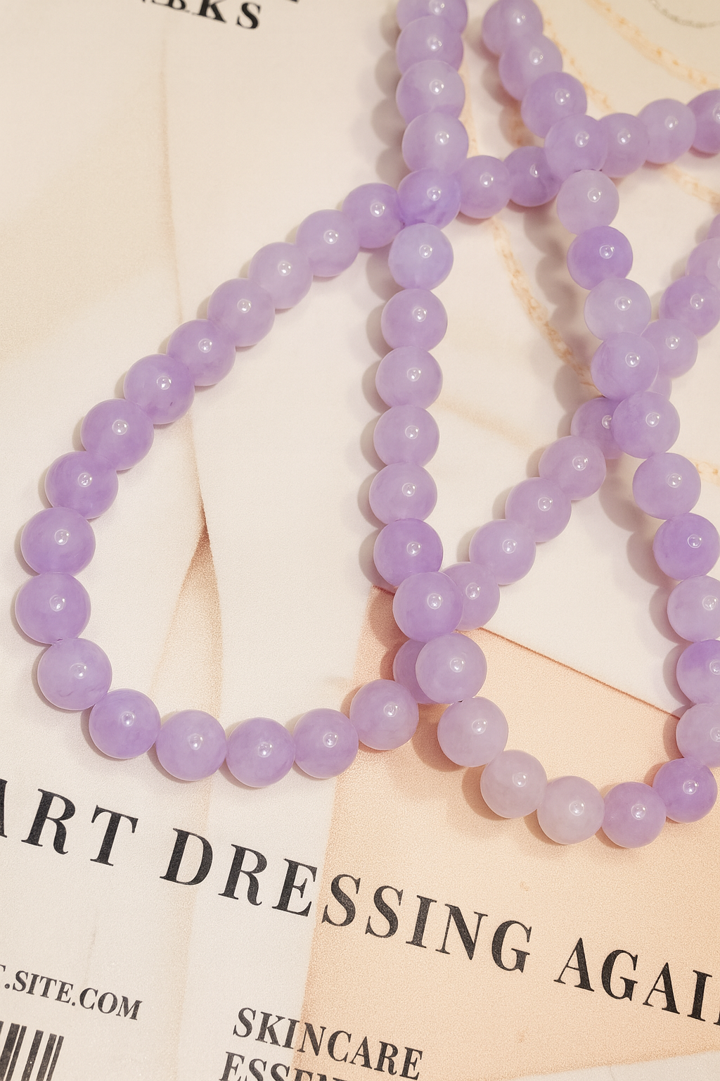 Amethyst Glow Beaded Phone Strap