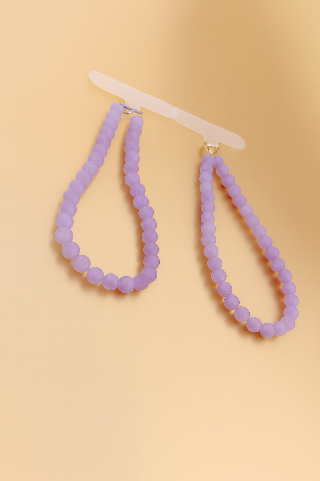 Amethyst Glow Beaded Phone Strap