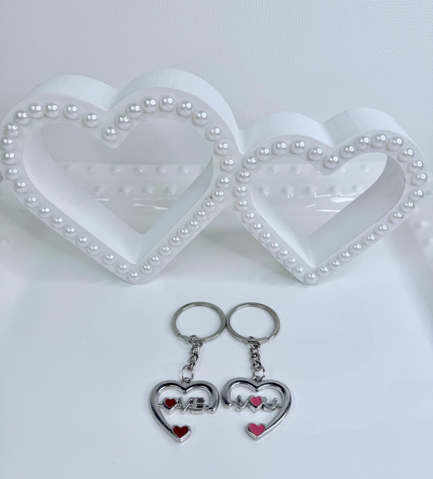Love You Always – Couples Heart Keychain Set