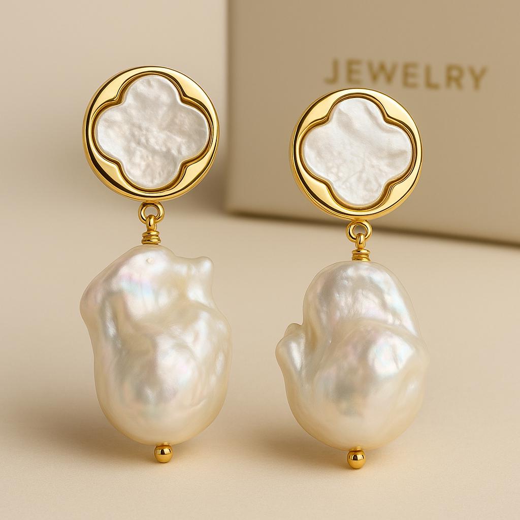 Imperial Glow Baroque Pearl Drop Earrings