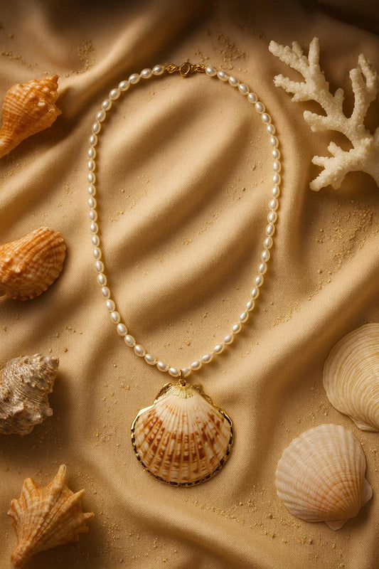 Golden Coast Pearl Shell Necklace