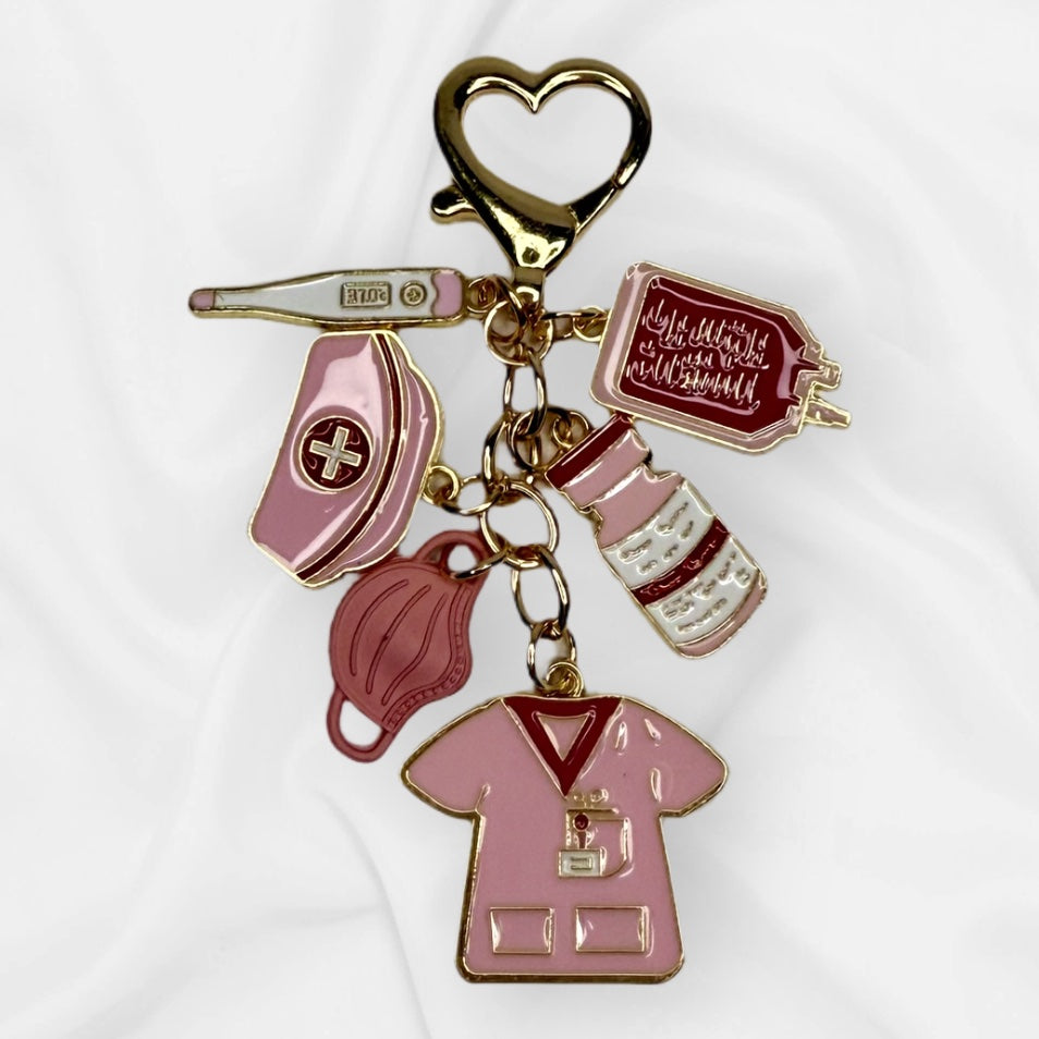 Gold Heart Clasp Nurse Doctor Handmade Gift