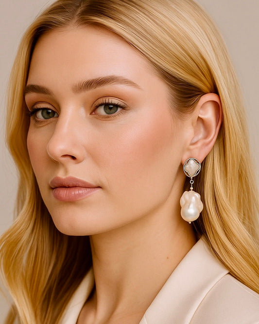 Imperial Glow Baroque Pearl Drop Earrings