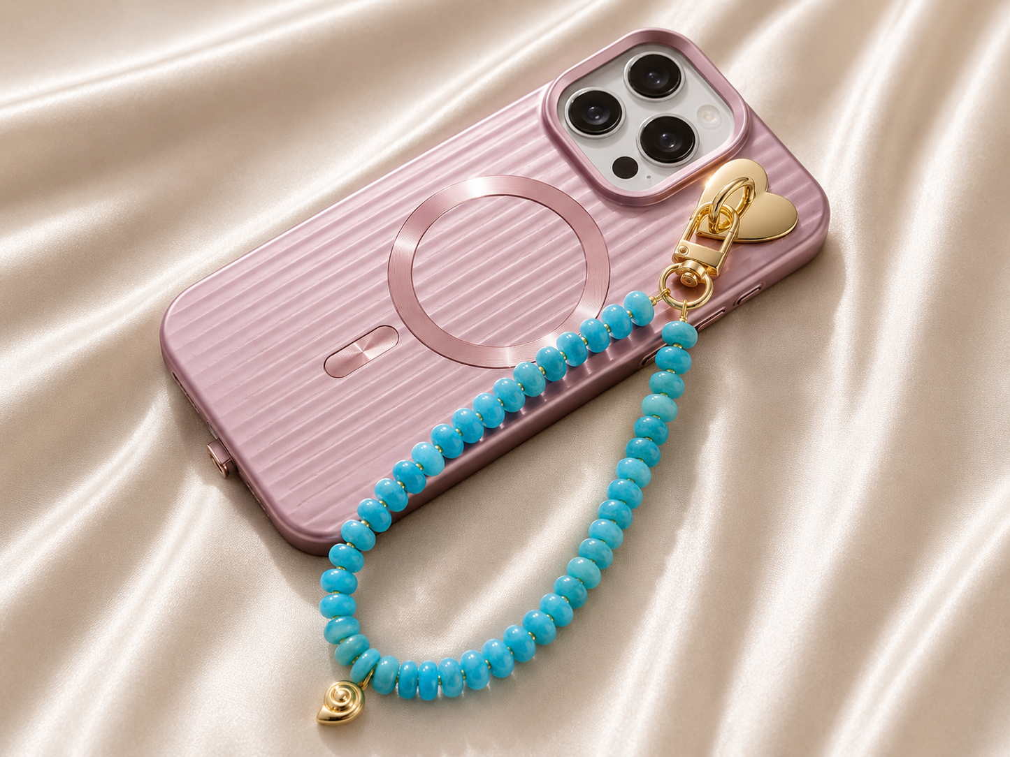 Azure Tide Gemstone Phone Wristlet