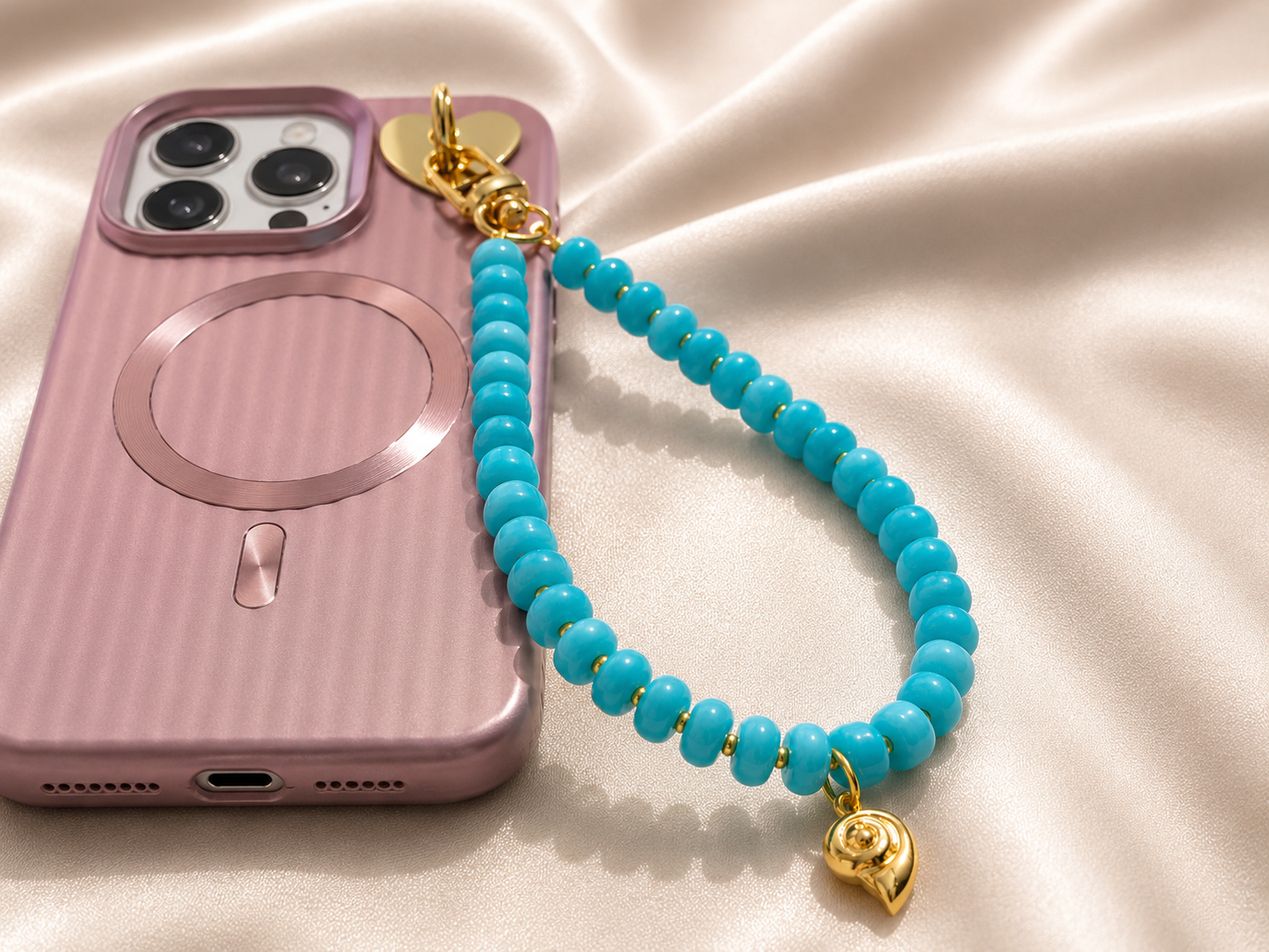 Azure Tide Gemstone Phone Wristlet