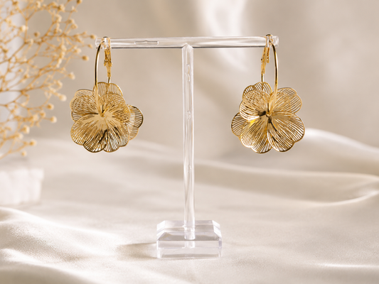 Golden Bloom Hoops