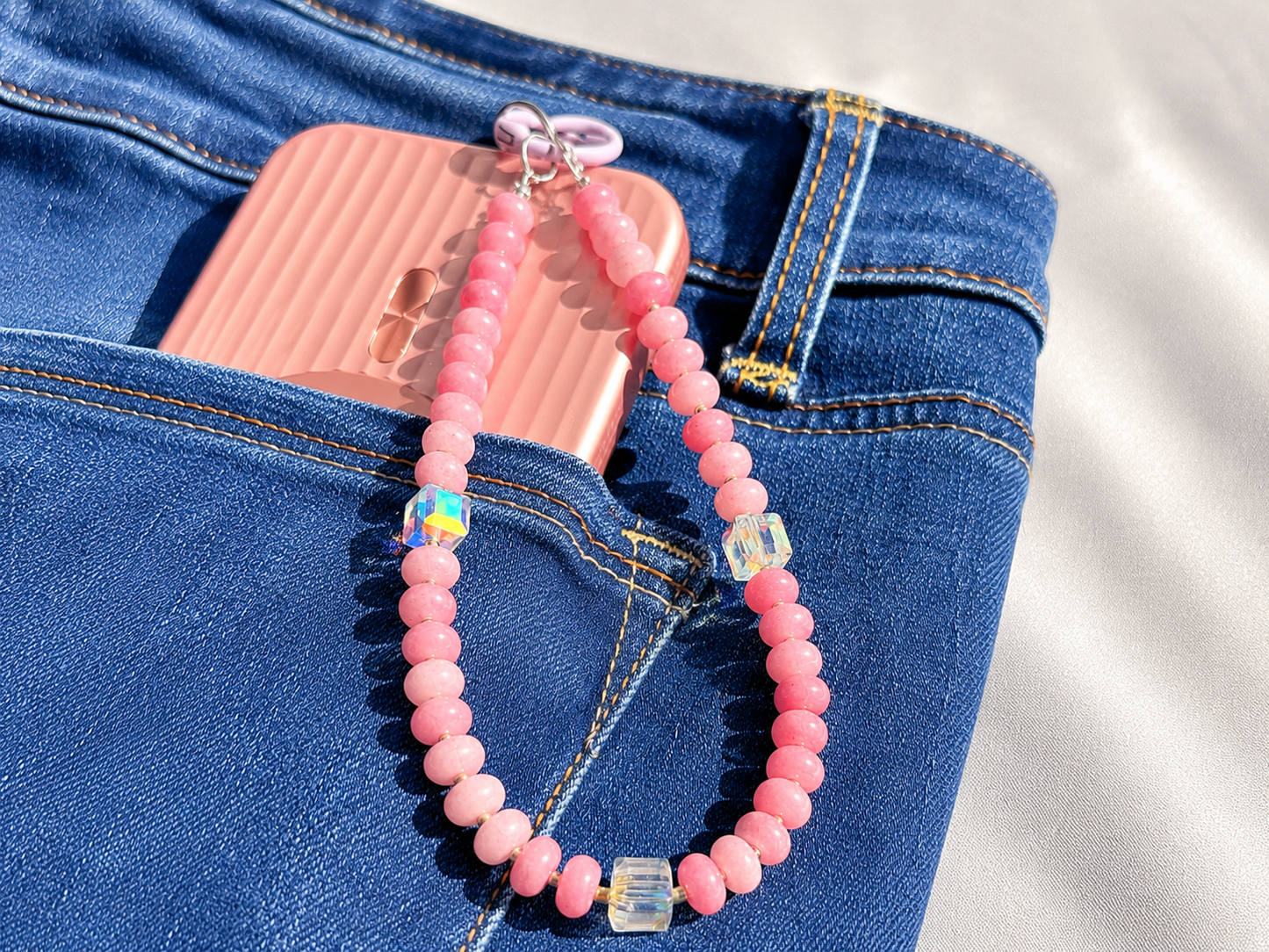 Blush Aura Phone Wristlet