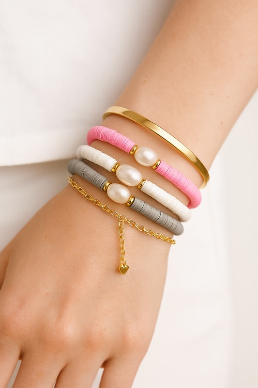 Golden Pearl Glimmer Bracelet
