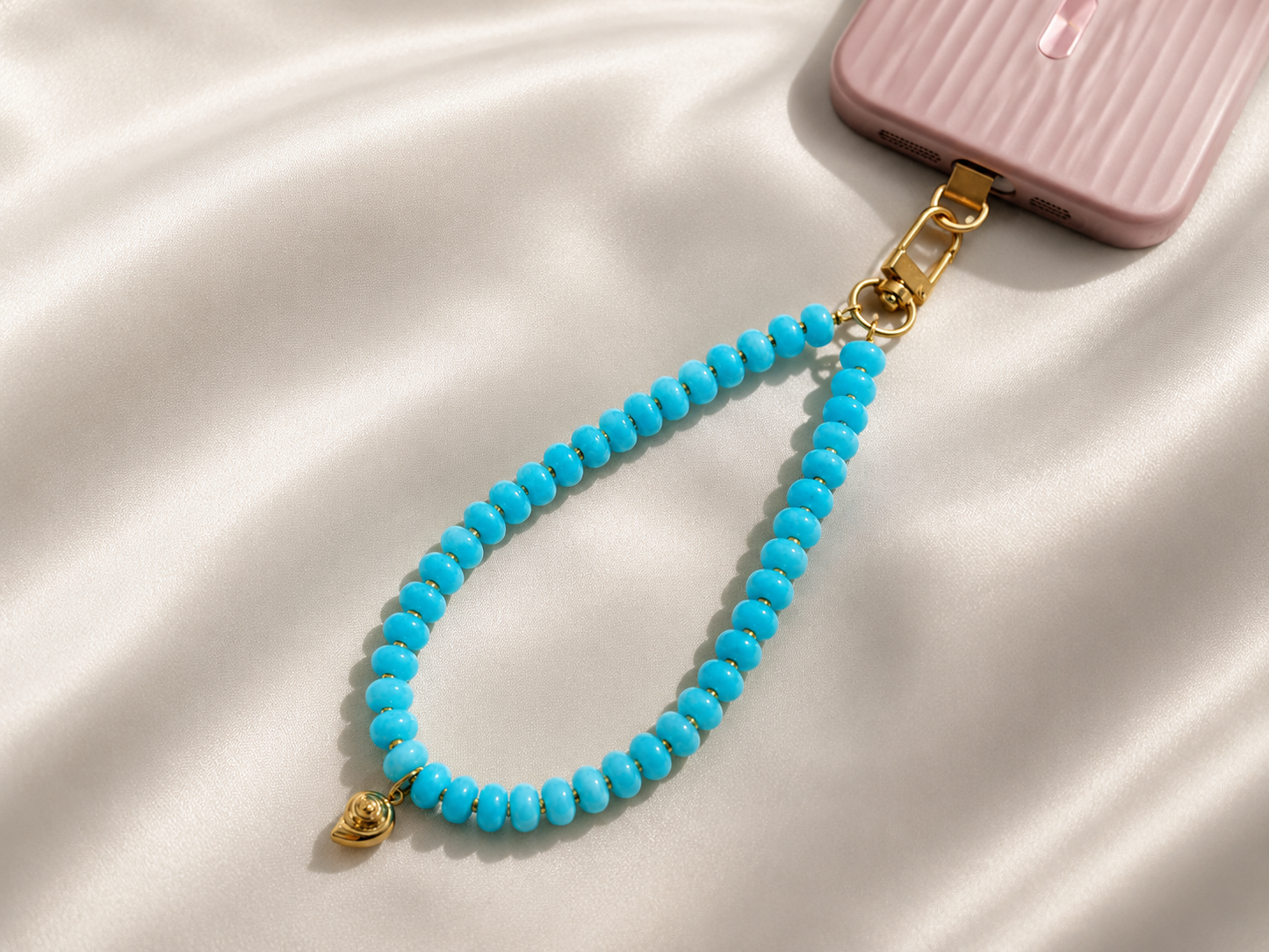 Azure Tide Gemstone Phone Wristlet