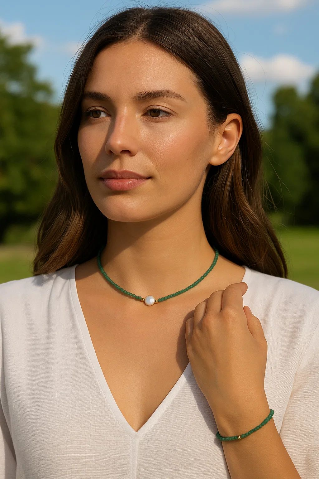 Verdantia Pearl Necklace