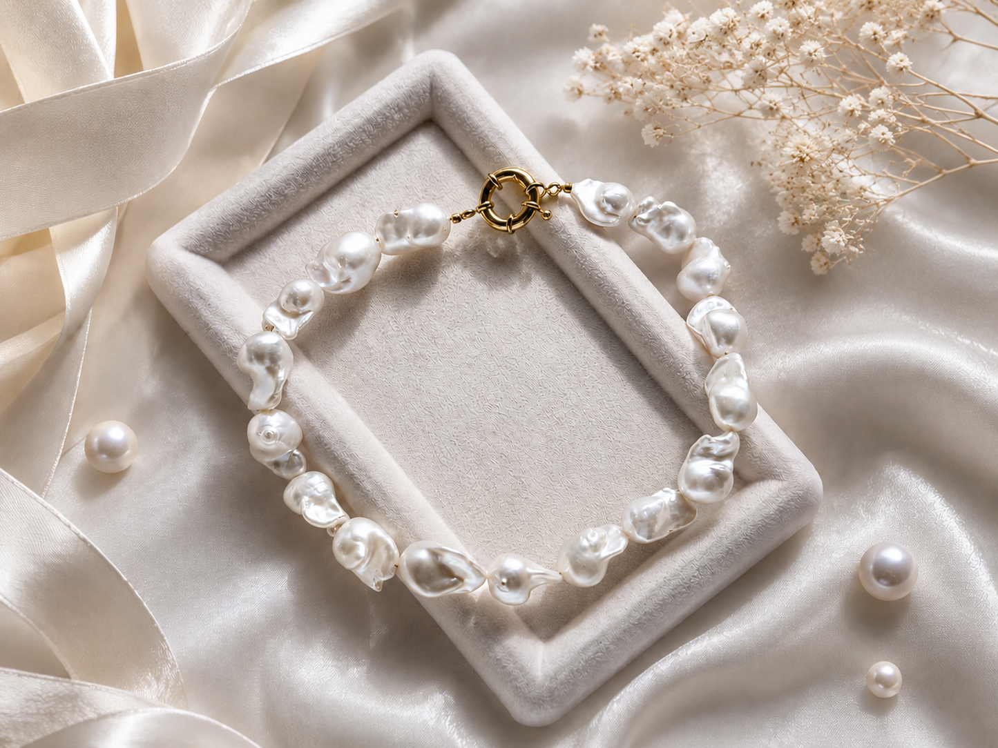 Baroque Drama Pearl Necklace