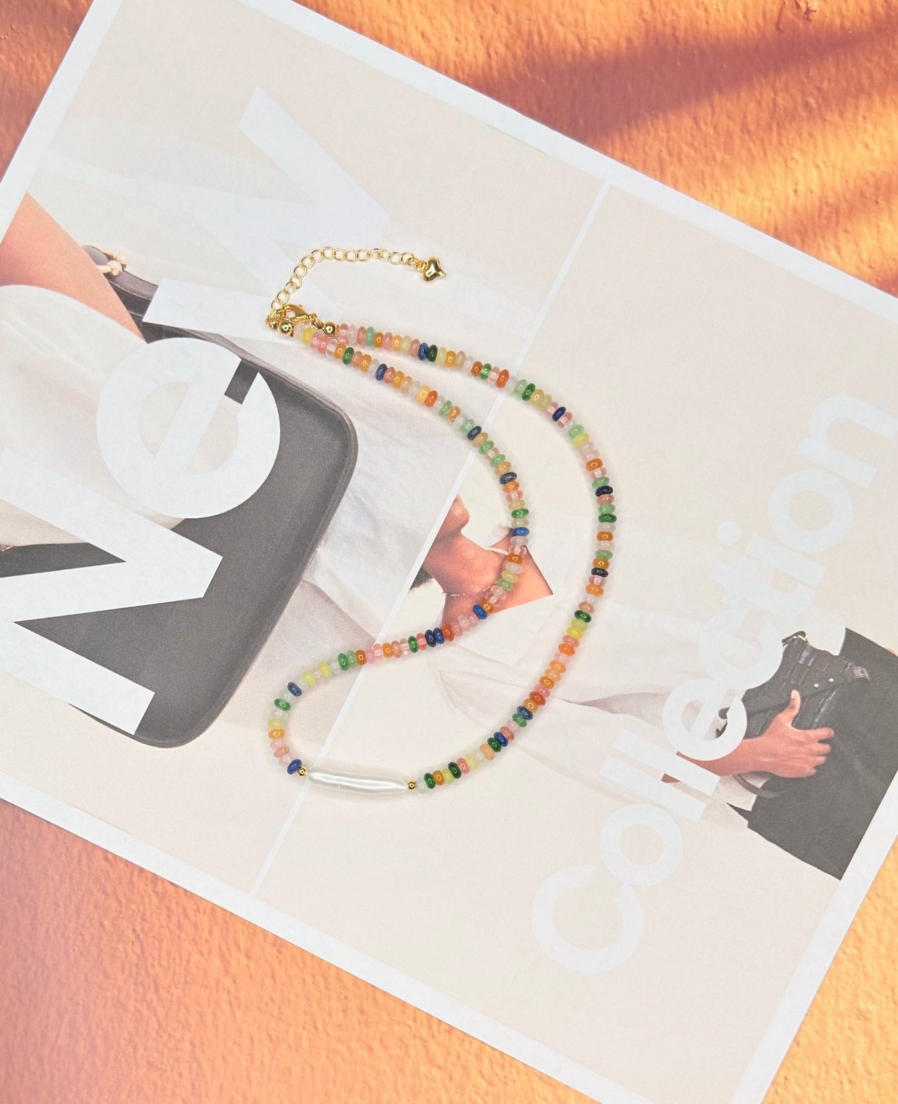 Rainbow Muse Gemstone & Pearl Choker