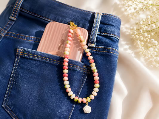Rosé Bloom Phone Wristlet