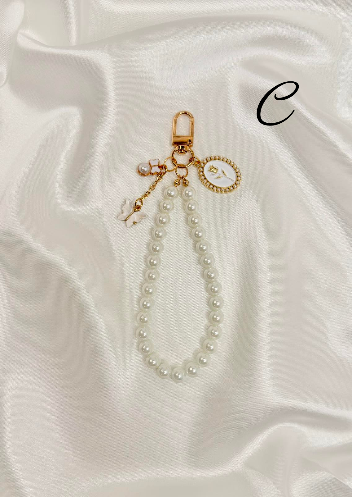 Cameo Muse Pearl Wristlet Phone / Keychain