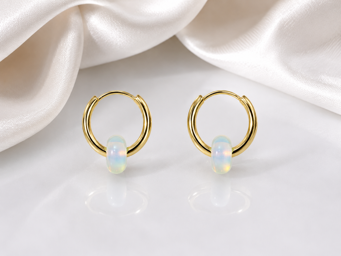 Luna Gemstone Hoops