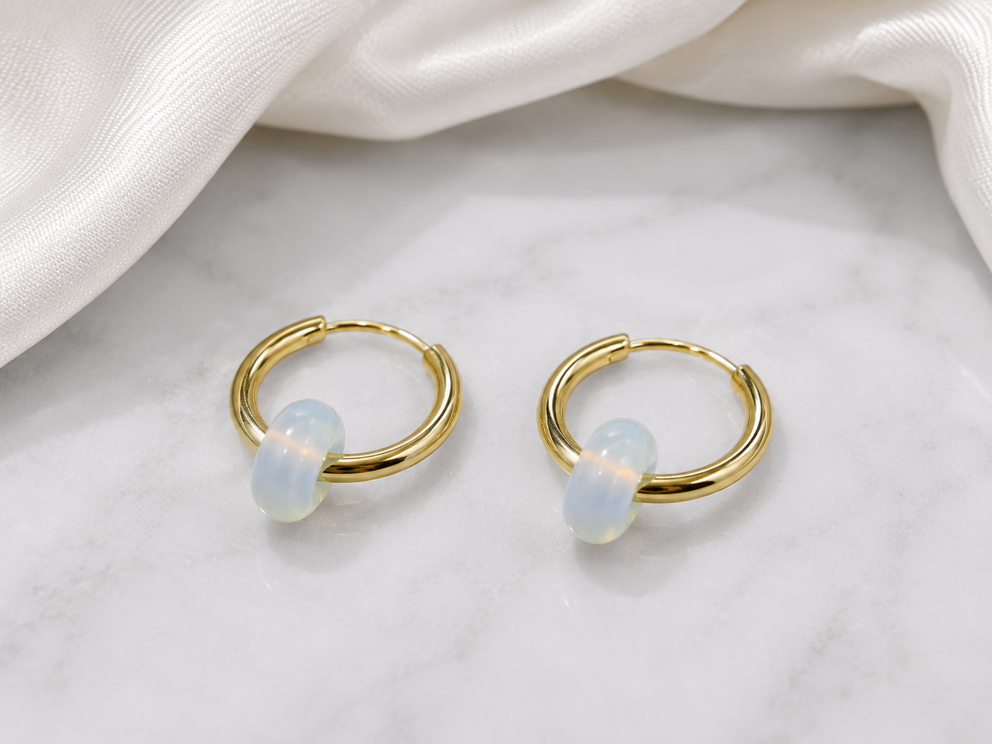Luna Gemstone Hoops