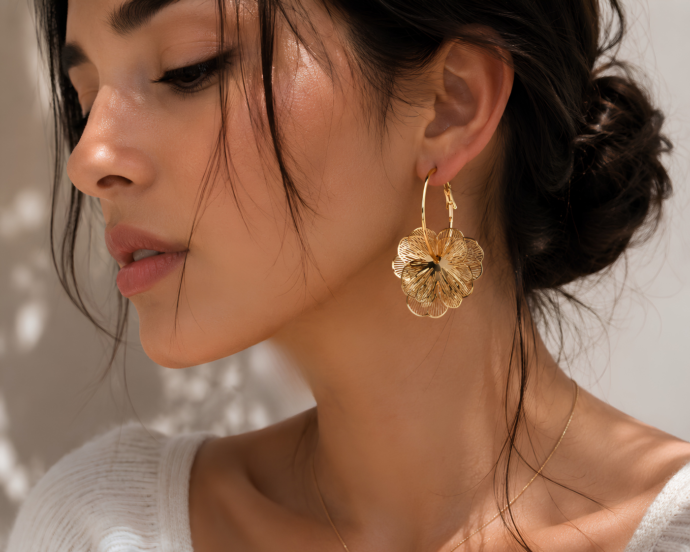 Golden Bloom Hoops