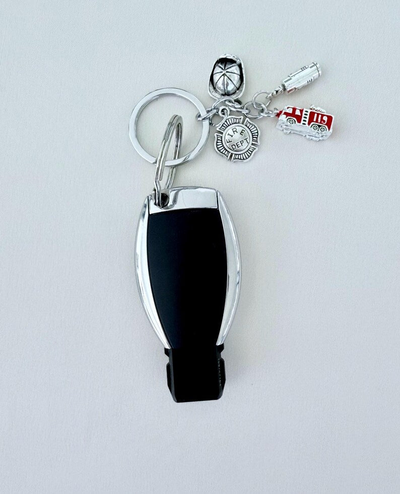 Fireman Charm Keychain