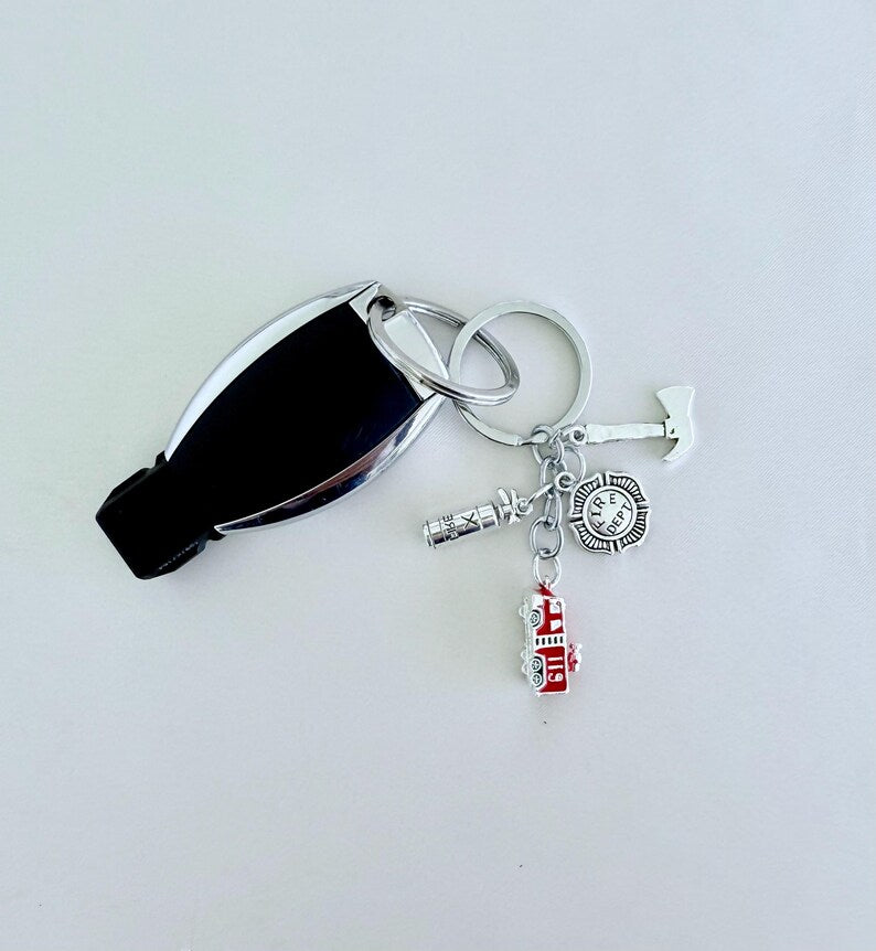 Fireman Charm Keychain