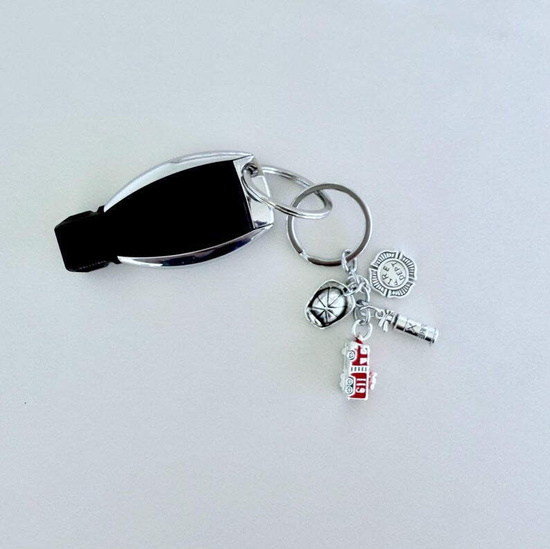 Fireman Charm Keychain