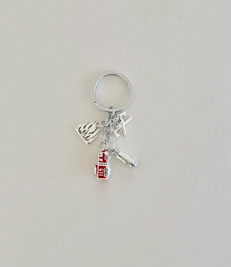 Fireman Charm Keychain