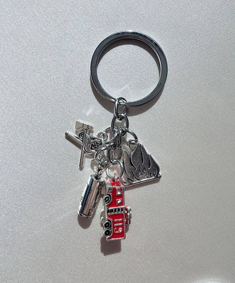 Fireman Charm Keychain