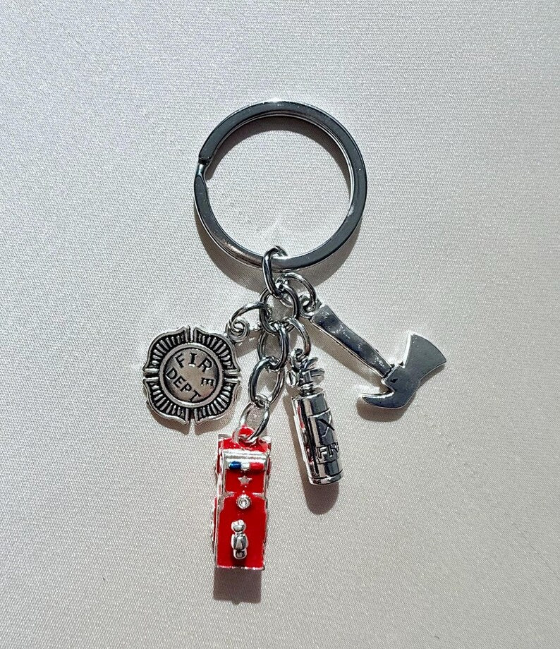 Fireman Charm Keychain