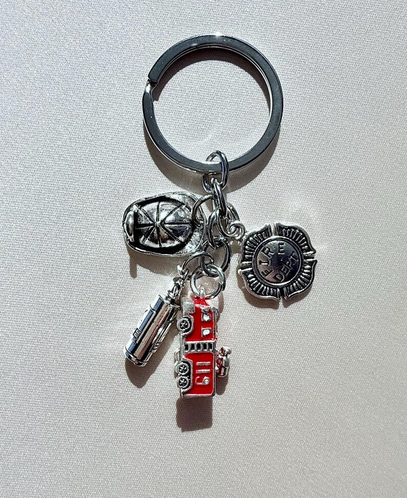 Fireman Charm Keychain