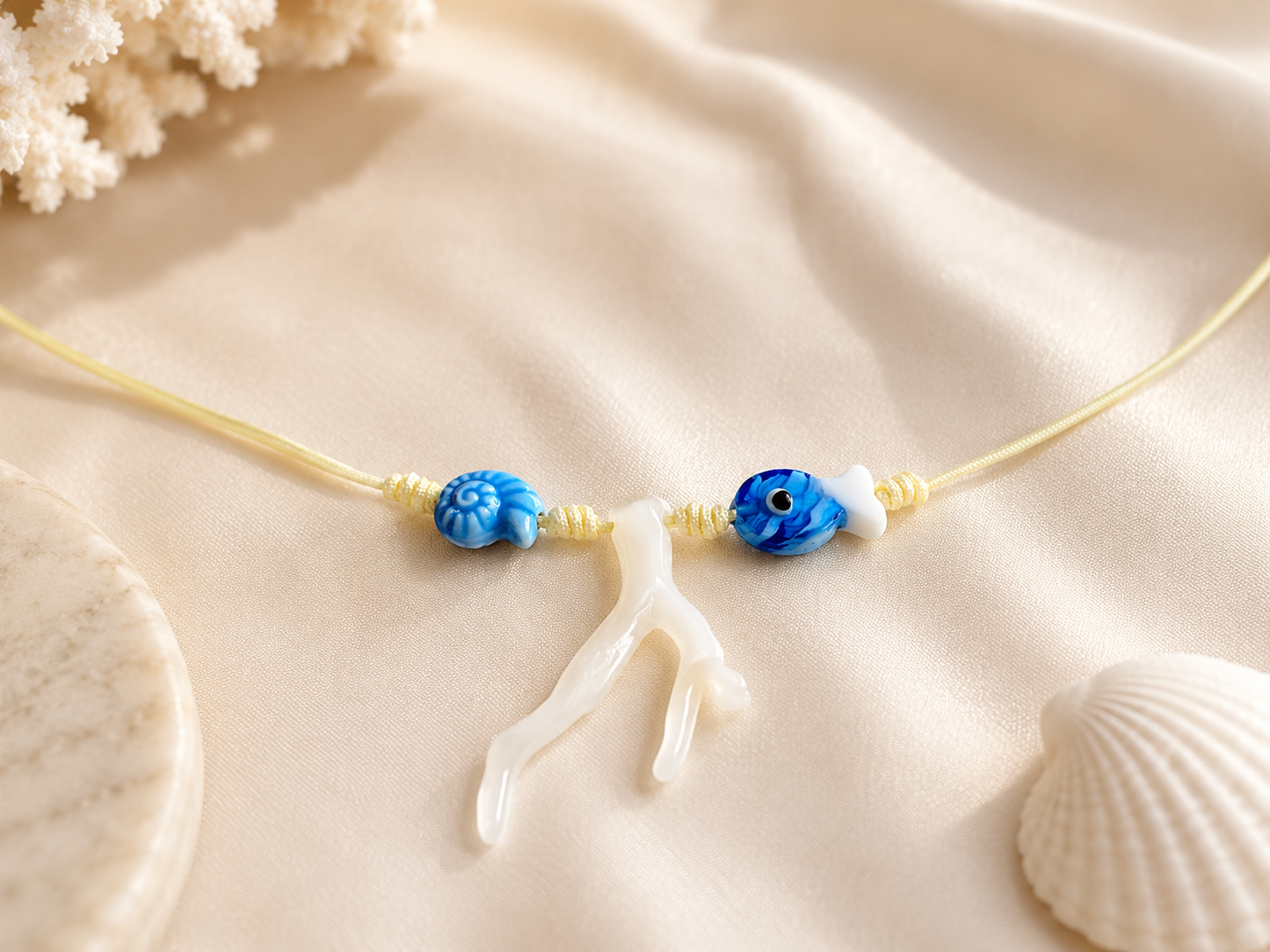 Seabreeze Coral Cord Necklace