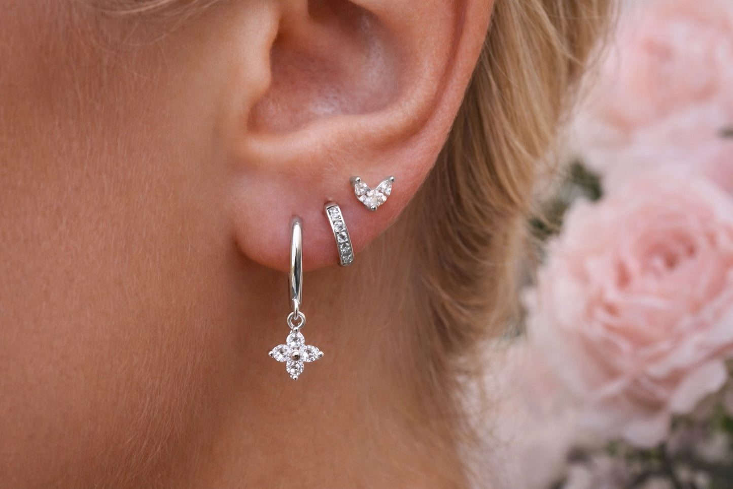 Ethereal Bloom Textured Dangle Earrings
