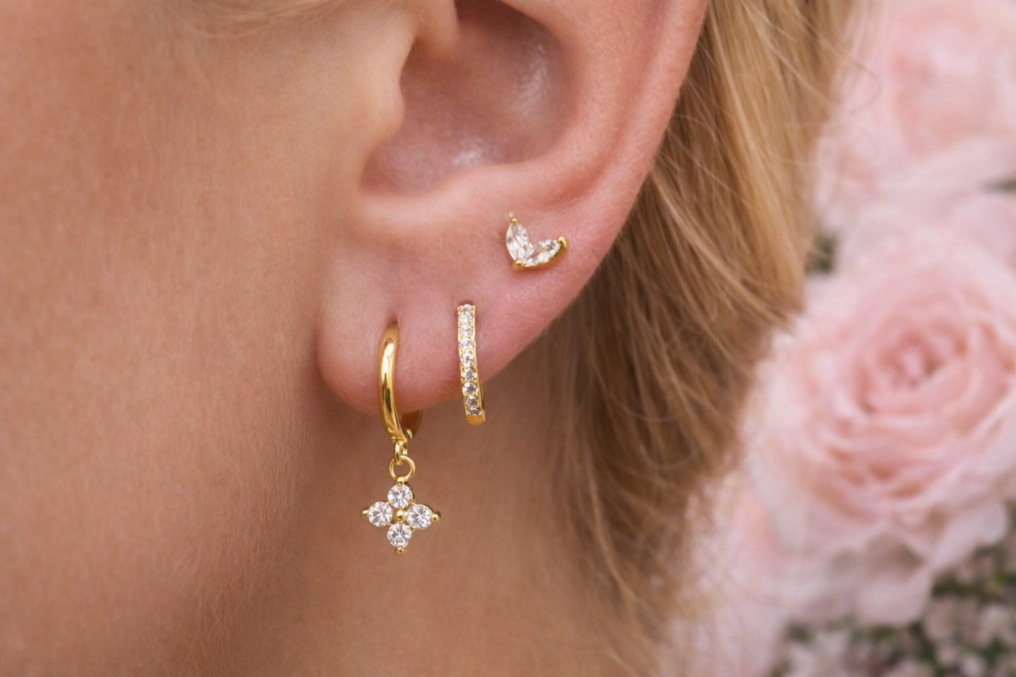 Ethereal Bloom Textured Dangle Earrings