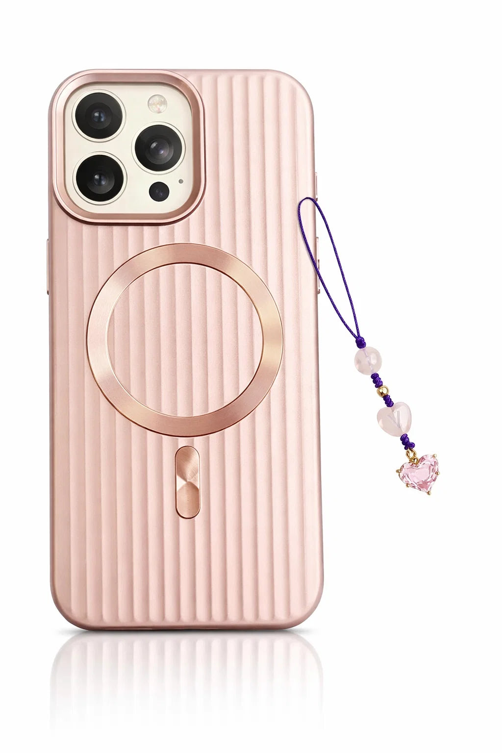 Soft Girl Rose Quartz Heart Charm