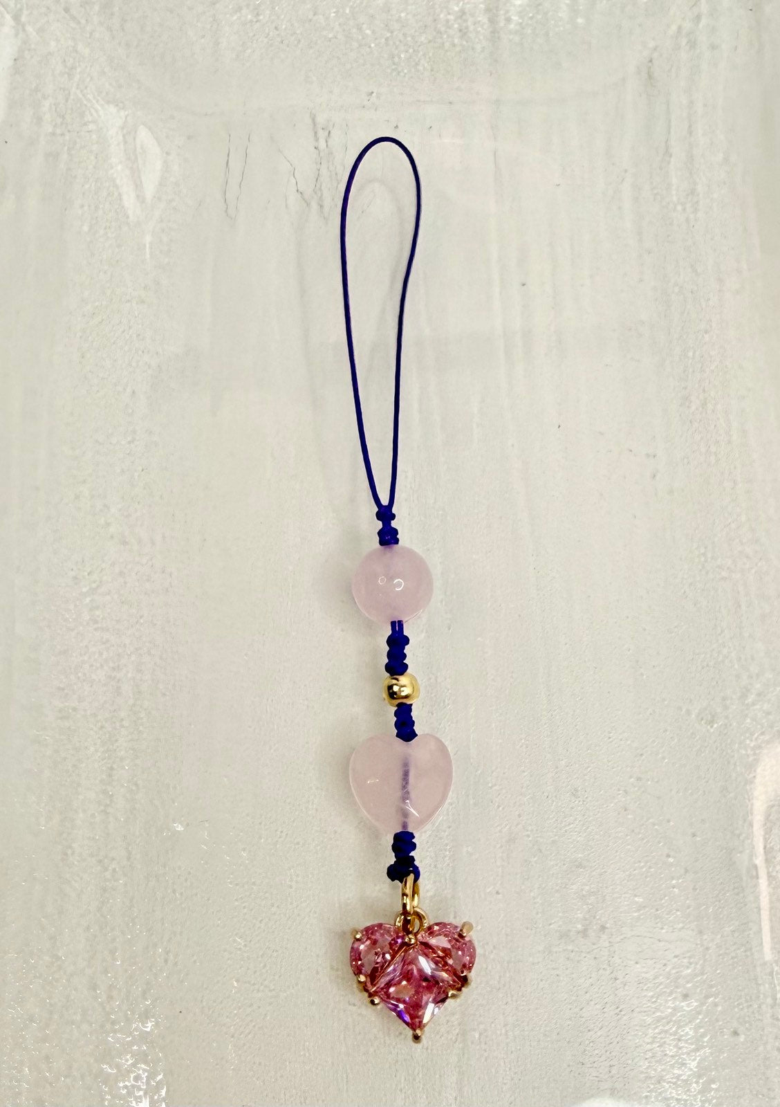 Soft Girl Rose Quartz Heart Charm