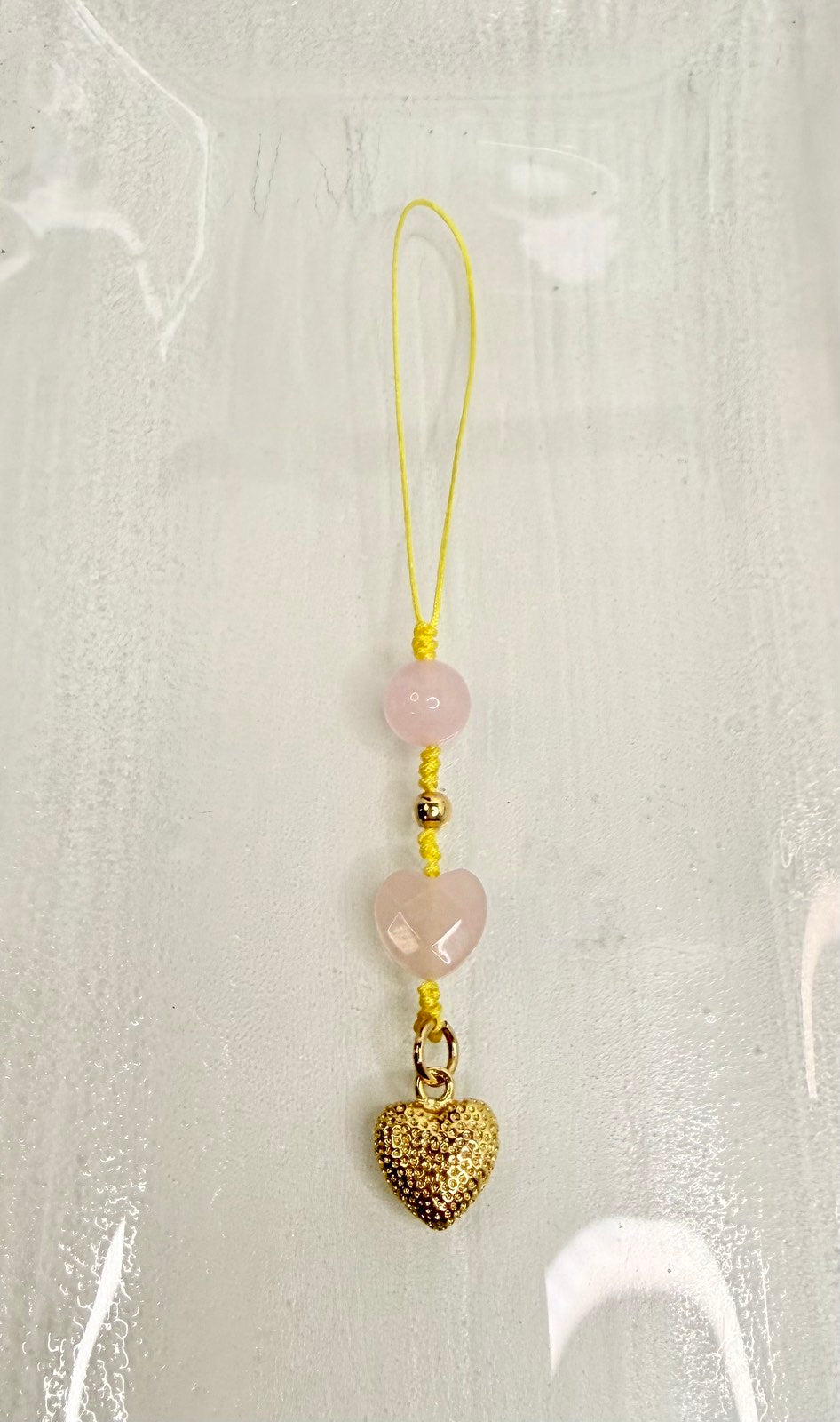 Soft Girl Rose Quartz Heart Charm