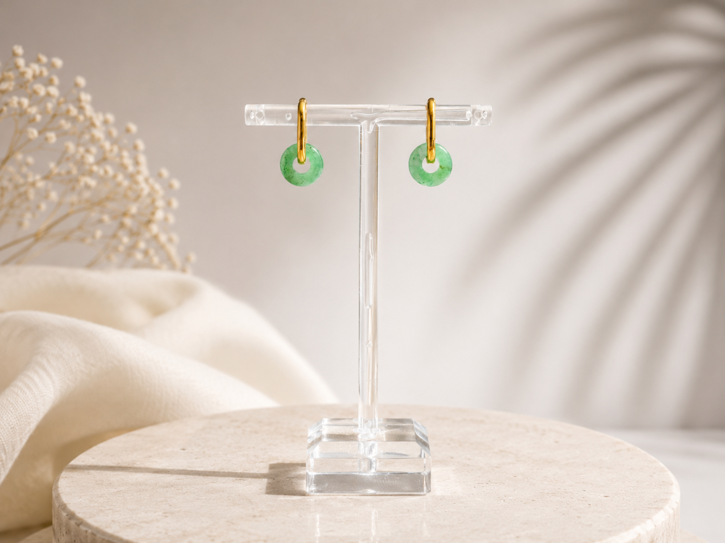 Solstice Stone Hoops