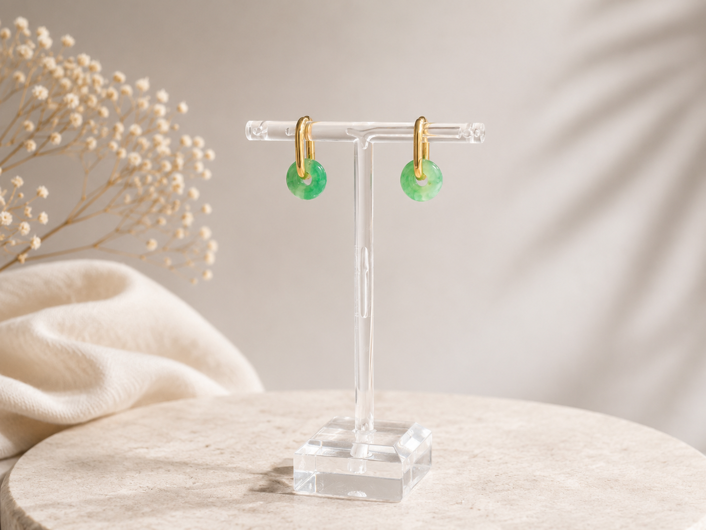 Solstice Stone Hoops