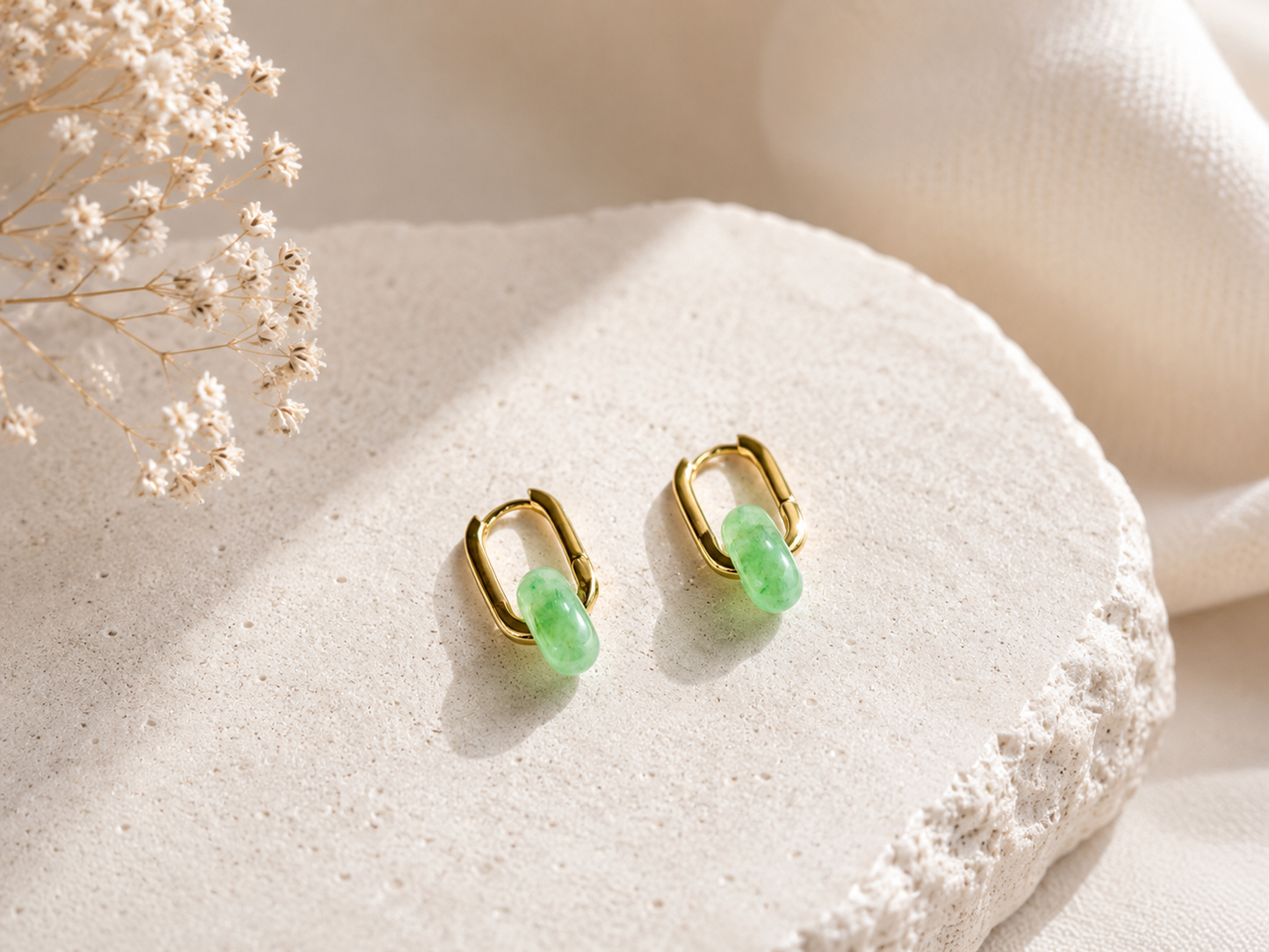 Solstice Stone Hoops