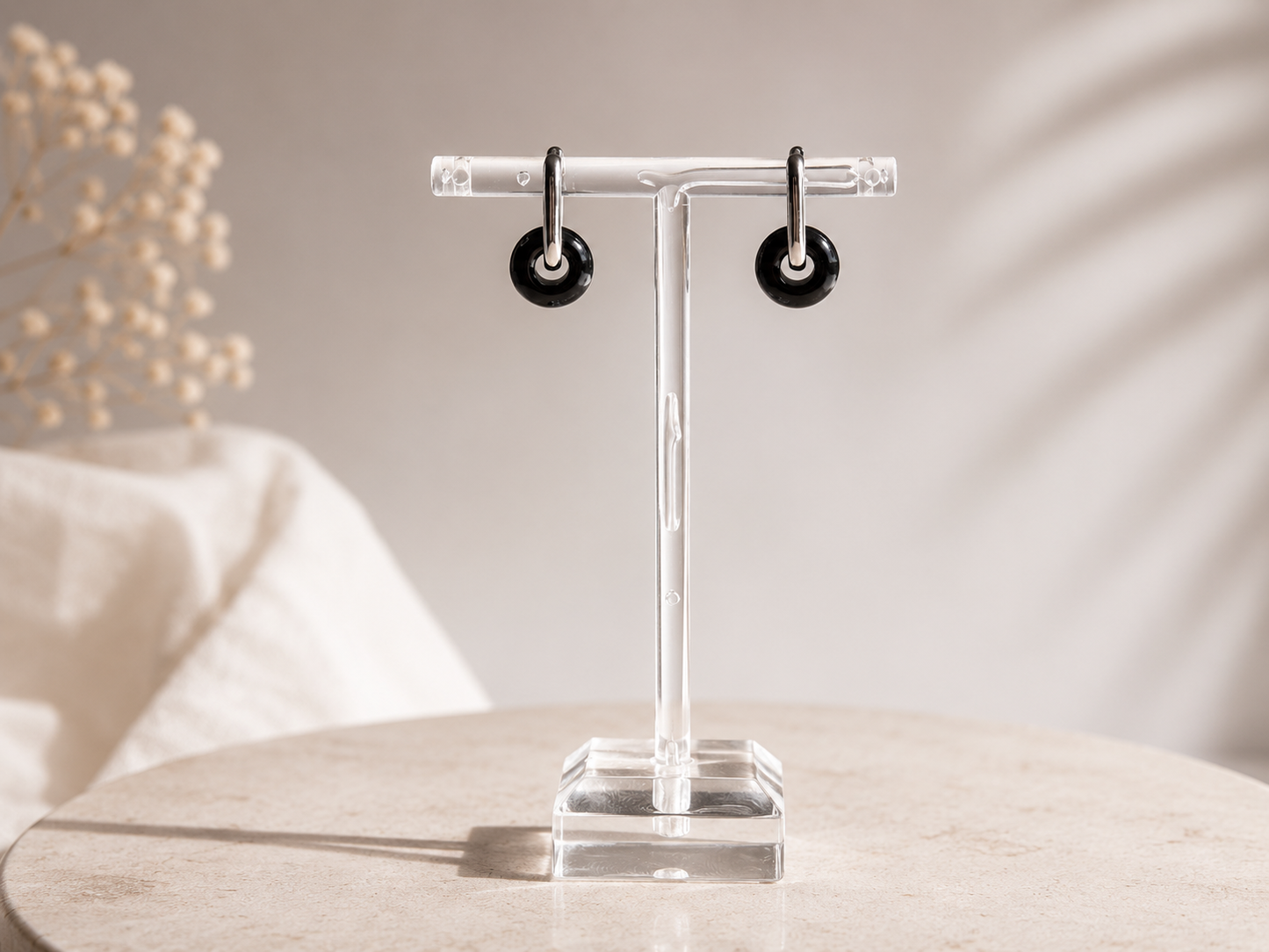 Solstice Stone Hoops